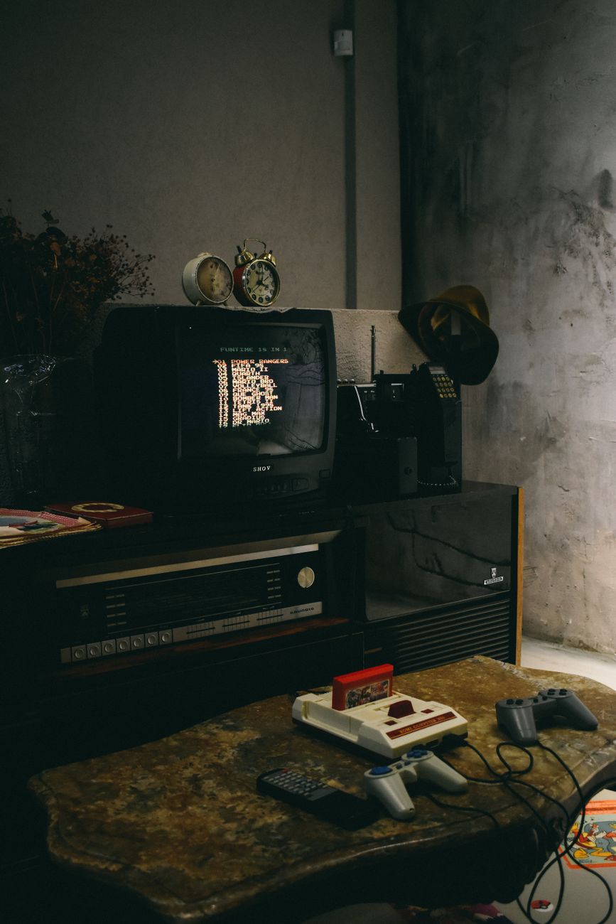 Gaming setups and retro CRTs inside Stockholm gaming studio